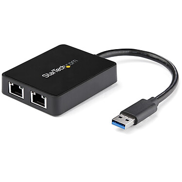 StarTech.com USB 3.0 to 2 Port Gigabit Ethernet 10/100/1000 Mbps Network Adapter