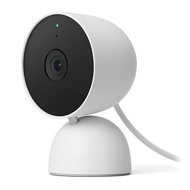 Google Nest Cam Indoor (Intérieur - filaire) Caméra de surveillance d'intérieur filaire - Full HD 1080p - vision nocturne - haut-parleur et microphone - champ de vision 130° - détection de mouvement