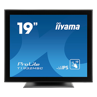 iiyama 19" LED Tactile - ProLite T1932MSC-B5AG 1280 x 1024 pixels - Tactile MultiTouch - 15 ms - 5/4 - Dalle IPS - HDMI/VGA/DP - Revêtement anti-reflet - IP54 - Pied articulé - Noir