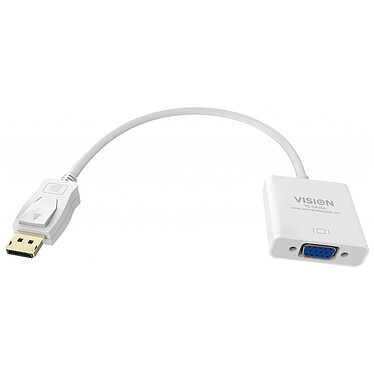 Adaptateur DisplayPort vers VGA (Blanc) Câble adaptateur / Convertisseur DisplayPort vers VGA
