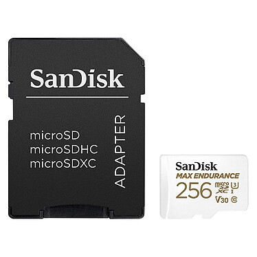 SanDisk Max Endurance microSDXC UHS-I U3 V30 256 Go + Adaptateur SD