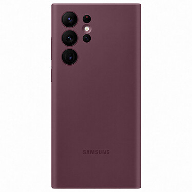 Nota Custodia in silicone Samsung Bordeaux Galaxy S22 Ultra
