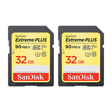 SanDisk Extreme PLUS SDHC UHS-1 U3 V30 32GB (paquete de 2)