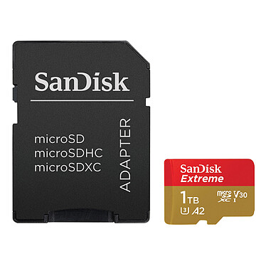 SanDisk Extreme microSDXC UHS-I U3 1 To + Adaptateur SD
