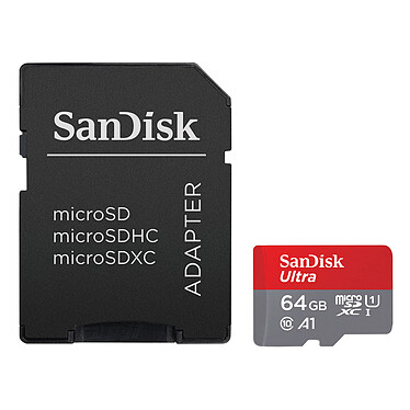 SanDisk Ultra Chromebook microSD UHS-I U1 64 Go 120 Mo/s + Adaptateur SD