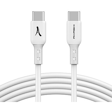 Akashi Câble Alu & Tressé USB-C vers USB-C (Blanc)