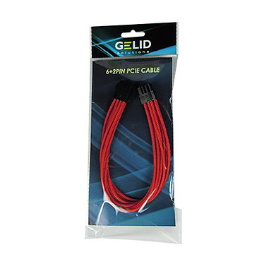 Avis Gelid Câble Tressé PCIe 6+2 broches 30 cm (Rouge)