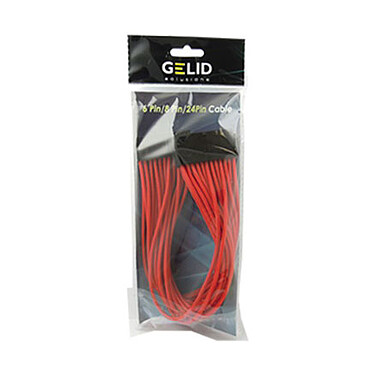 Comprar Cable ATX trenzado de gelatina 24 pines 30 cm (Rojo)