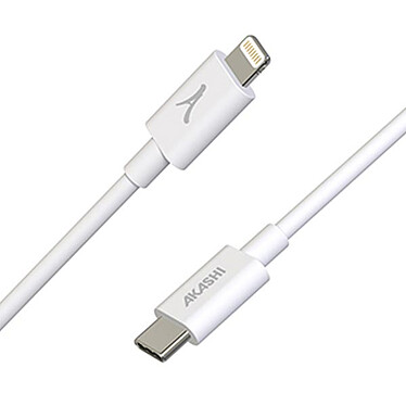 Akashi Câble Eco USB-C vers Lightning Blanc (1 m)
