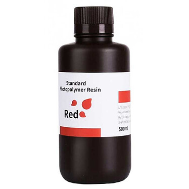 Elegoo Résine LCD Photopolymère Standard (500 g) - Rouge Résine Photopolymère à séchage UV pour Imprimantes 3D Elegoo - Rouge