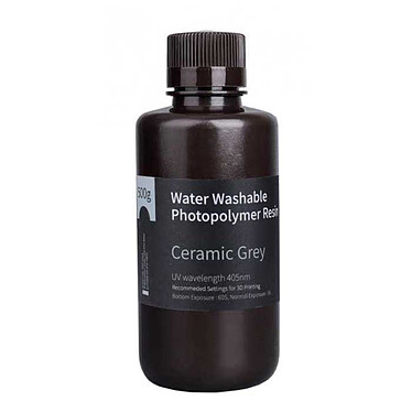 Elegoo Photopolymer LCD resin, water washable (500 g) - Ceramic grey