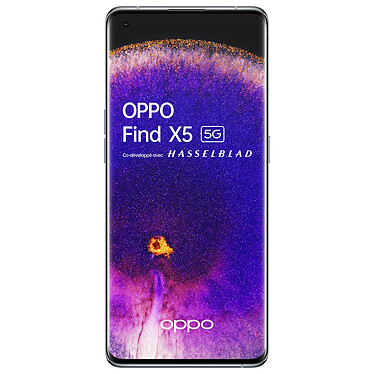OPPO Find X5 5G Blanc Smartphone 5G-LTE Dual SIM IP54 - Snapdragon 888 8-Core 2.84 GHz - RAM 8 Go - Ecran tactile AMOLED 120 Hz 6.5" 1080 x 2400 - 256 Go - NFC/Bluetooth 5.2 - 4800 mAh - Android 12