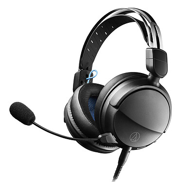 Audio-Technica ATH-GL3 Noir Micro-casque filaire pour gamer - Circum-aural fermé - Microphone flexible et amovible - Jack 3.5 mm - PC / PS5 / Xbox Series