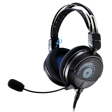 Audio-Technica ATH-GDL3 Noir Micro-casque filaire pour gamer - Circum-aural ouvert - Microphone flexible et amovible - Jack 3.5 mm - PC / PS5 / Xbox Series