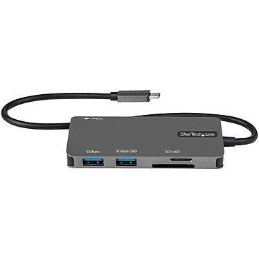Opiniones sobre Adaptador multipuerto USB-C a HDMI 4K 30 Hz de StarTech.com, Hub USB de 3 puertos, SD/microSD y Power Delivery de 100W