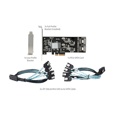 cheap StarTech.com 8 Port SATA III PCI-E Controller Card with 4 Host Controllers