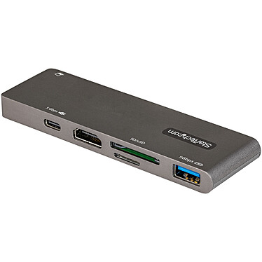 StarTech.com Adattatore multiplo da USB-C a HDMI 4K 30 Hz, hub USB a 2 porte, SD/microSD e 100W di alimentazione