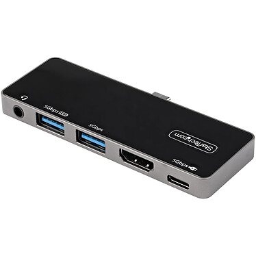 StarTech.com Adattatore multiporta da USB-C a HDMI 4K 60 Hz, Hub USB 3.0 a 3 porte, Audio e Power Delivery 100W