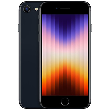 Apple iPhone SE 64 Go Minuit (2022) Smartphone 5G-LTE IP67 Dual SIM - Apple A15 Bionic Hexa-Core - RAM 3 Go - Ecran Retina HD 4.7" 750 x 1334 - 64 Go - NFC/Bluetooth 5.0 - iOS 15