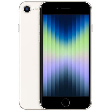 Apple iPhone SE 128 Go Lumière Stellaire (2022) Smartphone 5G-LTE IP67 Dual SIM - Apple A15 Bionic Hexa-Core - RAM 3 Go - Ecran Retina HD 4.7" 750 x 1334 - 128 Go - NFC/Bluetooth 5.0 - iOS 15