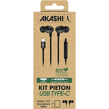 Acheter Akashi Kit Piéton USB-C Noir