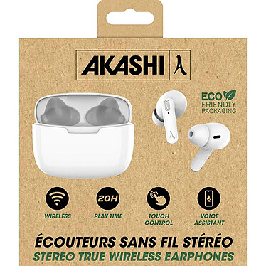 Auricolare Akashi Bluetooth 5.0 Bianco economico