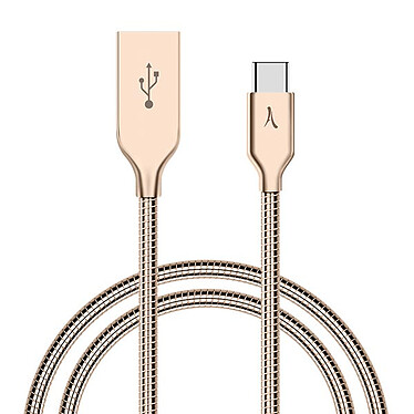 Cable USB-C de metal irrompible Akashi (oro) a bajo precio