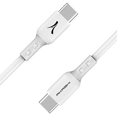 Akashi Câble USB-C vers USB-C (Blanc - 1,5m)