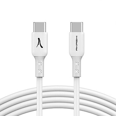 Akashi Câble USB-C vers USB-C (Blanc - 1,5m) pas cher