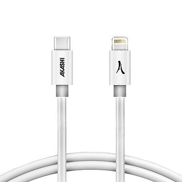 Cable MFI USB-C a Lightning de Akashi (blanco) a bajo precio