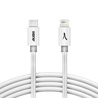 Akashi Câble USB-C vers Lightning MFI (Blanc - 3m) pas cher