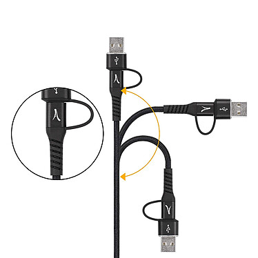 Comprar Cable Akashi 2 en 1 USB-C a USB-C / USB-A