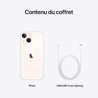 Apple iPhone 13 mini 512 Go Lumière Stellaire - MLKC3ZD/A pas cher
