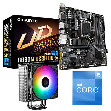 Kit de actualización para PC Intel Core i5-12400F Gigabyte B660M DS3H DDR4