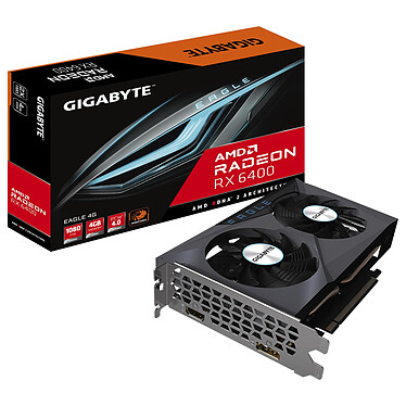 Gigabyte AORUS Radeon RX 6400 EAGLE 4G 4 Go GDDR6 - HDMI/DisplayPort - PCI Express (AMD Radeon RX 6400)