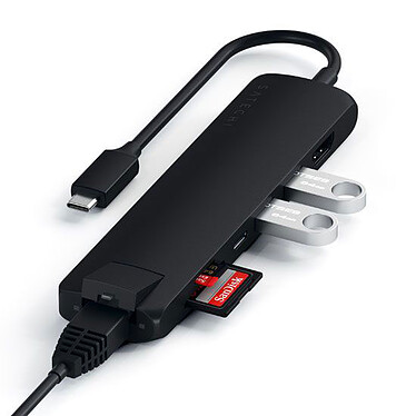 Comprar Hub Multipuerto USB-C Satechi Slim 7 en 1 - Negro