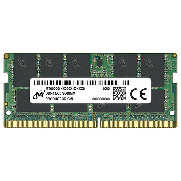Micron SO-DIMM DDR4 ECC 16 Go 3200 MHz CL22 1Rx8 (MTA9ASF2G72HZ-3G2B2)