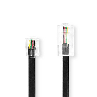 Nedis Cable de telecomunicaciones RJ11 a RJ45 5m (Negro)