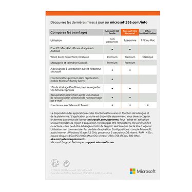Opiniones sobre Microsoft 365 Personal (Zona Euro - Francés)