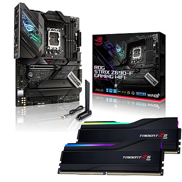 ASUS ROG STRIX Z690-F GAMING WIFI + G.Skill Trident Z5 RGB 32 Go (2 x 16 Go) DDR5 6000 MHz CL40