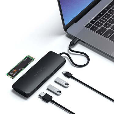 Comprar Adaptador híbrido multipuerto USB-C SATECHI - Negro