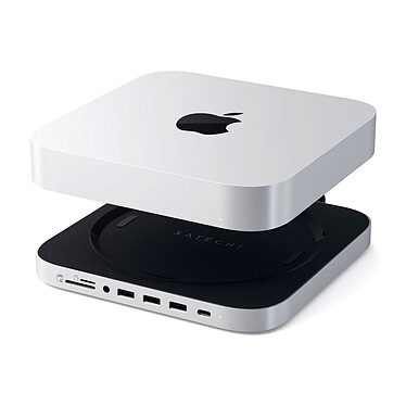 Soporte y concentrador SATECHI con ranura para SSD para el Apple Mac Mini M1