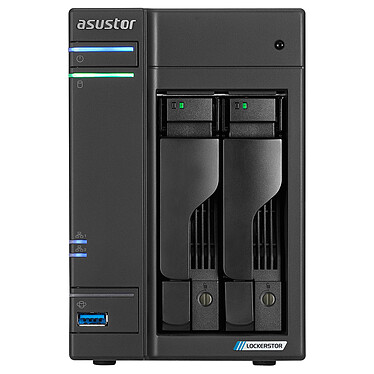 ASUSTOR Lockerstor 2 Gen 2 AS6702T Barebone Serveur NAS 2 baies 4 Go DDR4 Intel Celeron N5105 - 2x LAN 2.5 GbE