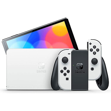 Nintendo Switch OLED (blanc) · Reconditionné Console hybride salon / portable avec écran OLED
