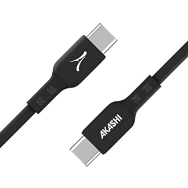 Cable USB-C a USB-C de alta resistencia Akashi Negro