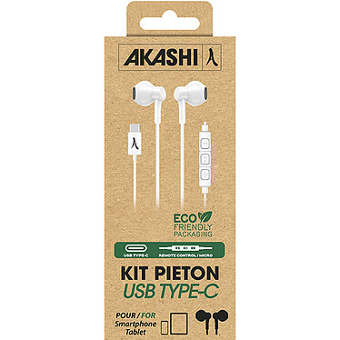 Acheter Akashi Kit Piéton Stéréo USB-C Blanc