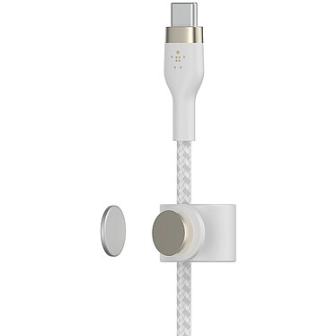 Cables USB-C a USB-C Belkin 2x Boost Charge Pro Flex trenzados de silicona (blanco) - 1 m a bajo precio