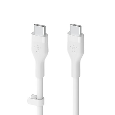 Cable Belkin Boost Charge Flex de silicona de USB-C a USB-C (blanco) - 2m