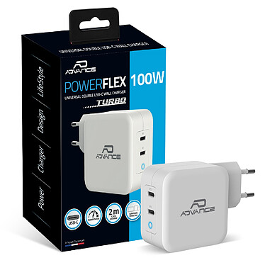 Avis Advance PowerFlex Chargeur mural USB-C 100W (Blanc)