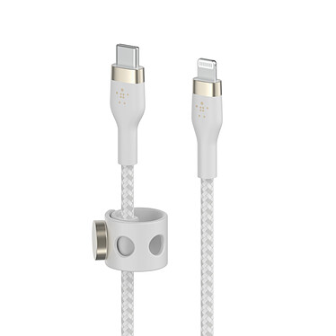 Belkin Boost Charge Pro Flex Cavo da USB-C a Lightning (bianco) - 1m